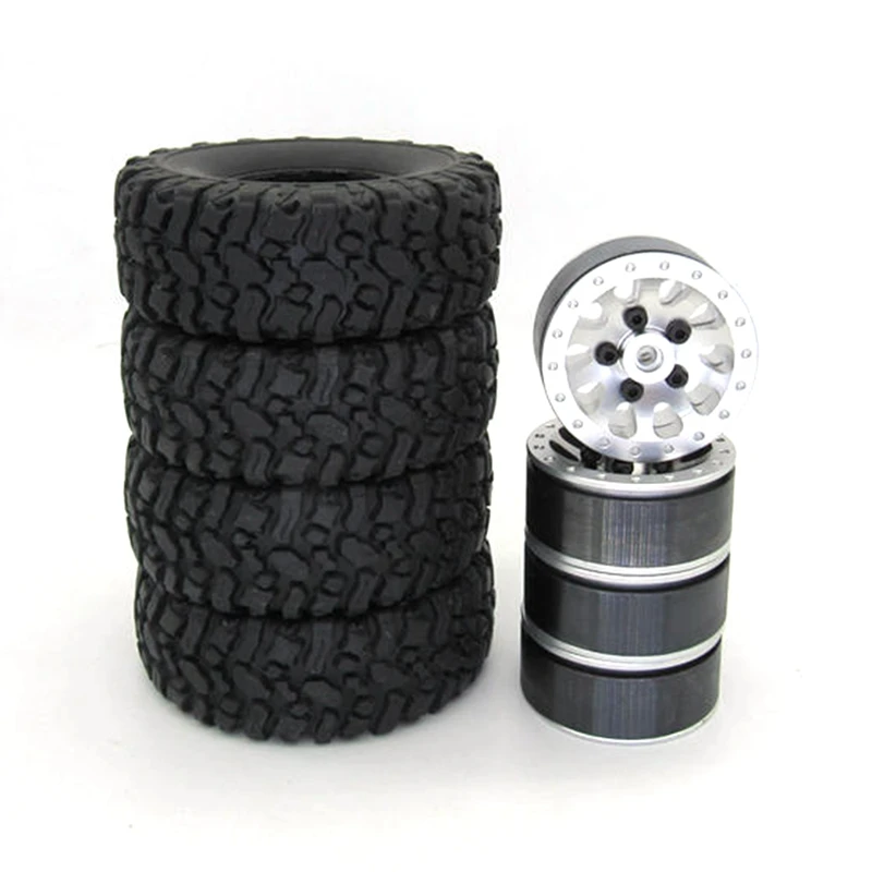 

Metal Wheel Rim Hub with Rubber Tire Tyre for WPL C24 C34 C44 MN D90 D91 MS RC Car Upgrade Parts Accessories