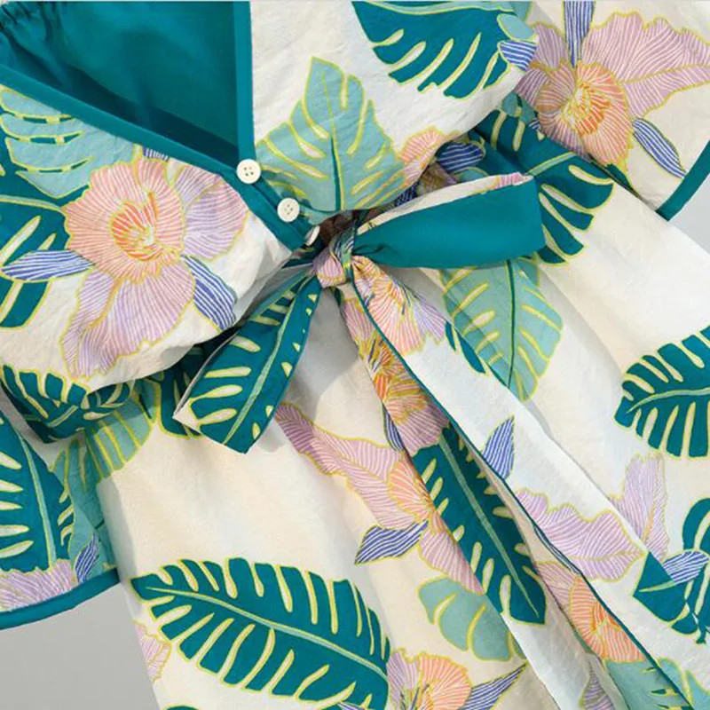 Женский пляжный костюм для отдыха повседневный комбинезон с цветочным рисунком