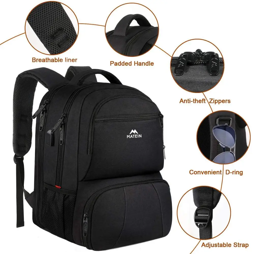 Рюкзак для ноутбука Matein 17 дюймов с usb портом зарядки|Сумки завтрака| |