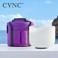 cvnc 14 inch chakra frosted quartz crystal singing bowl cdefgab note for healing with free mallet o ring carry bag