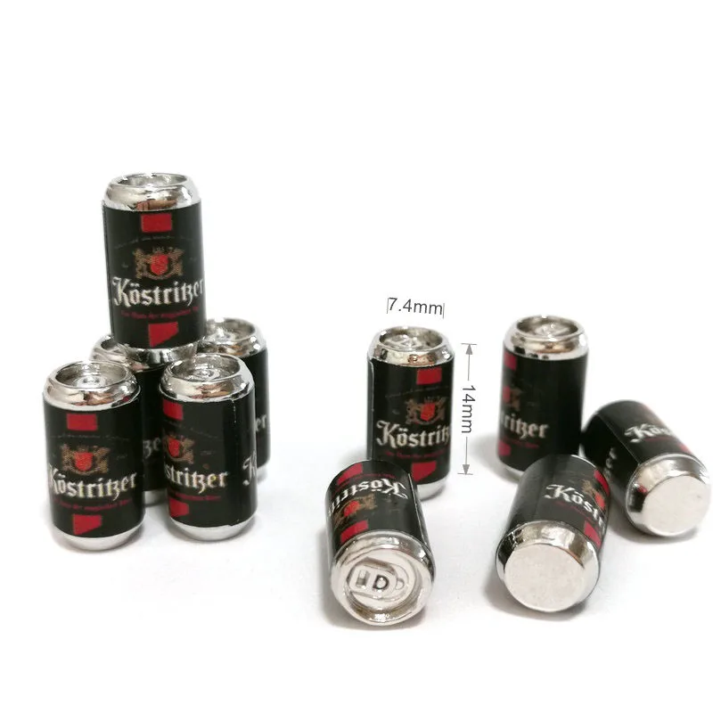 10 шт. милые черные зеленые банки для пива масштаб 1:12 миниатюрные кукольные домики