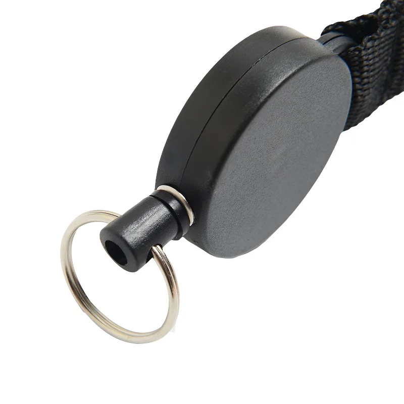 Наружный брелок карабин с защитой от потери трос пряжкой телескопический для