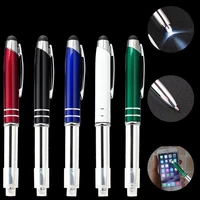 10pieces 3 in 1 multi function stylus ballpoint capacitive pen with led flashlight for touchscreen devices tablets ipads iphones