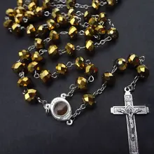 Большое ожерелье QIGO с крестом из кристаллов Длинные