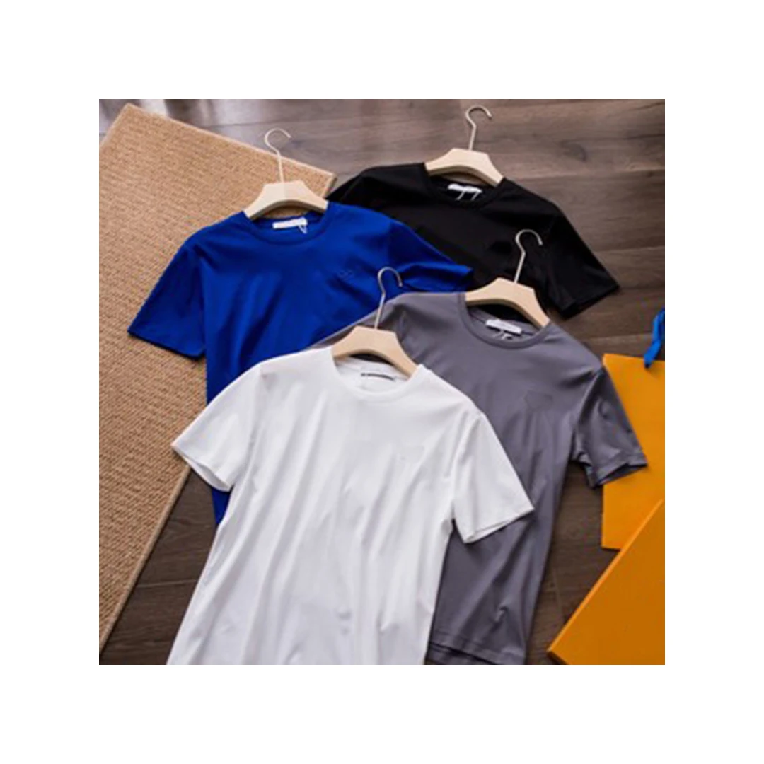 

2021SS High Quality Ins Men's Pure Cotton Fashion Casual Mercerized T-Shirt