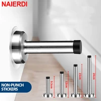 naierdi rubber stainless steel door stopper bathroom door stop heavy duty wall mount bumper non magnetic door holder door catch
