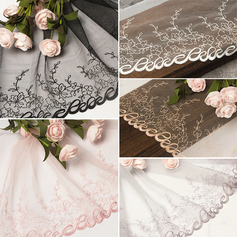 Кружевная занавеска из полиэстера с цветочной вышивкой мягкая кружевная для