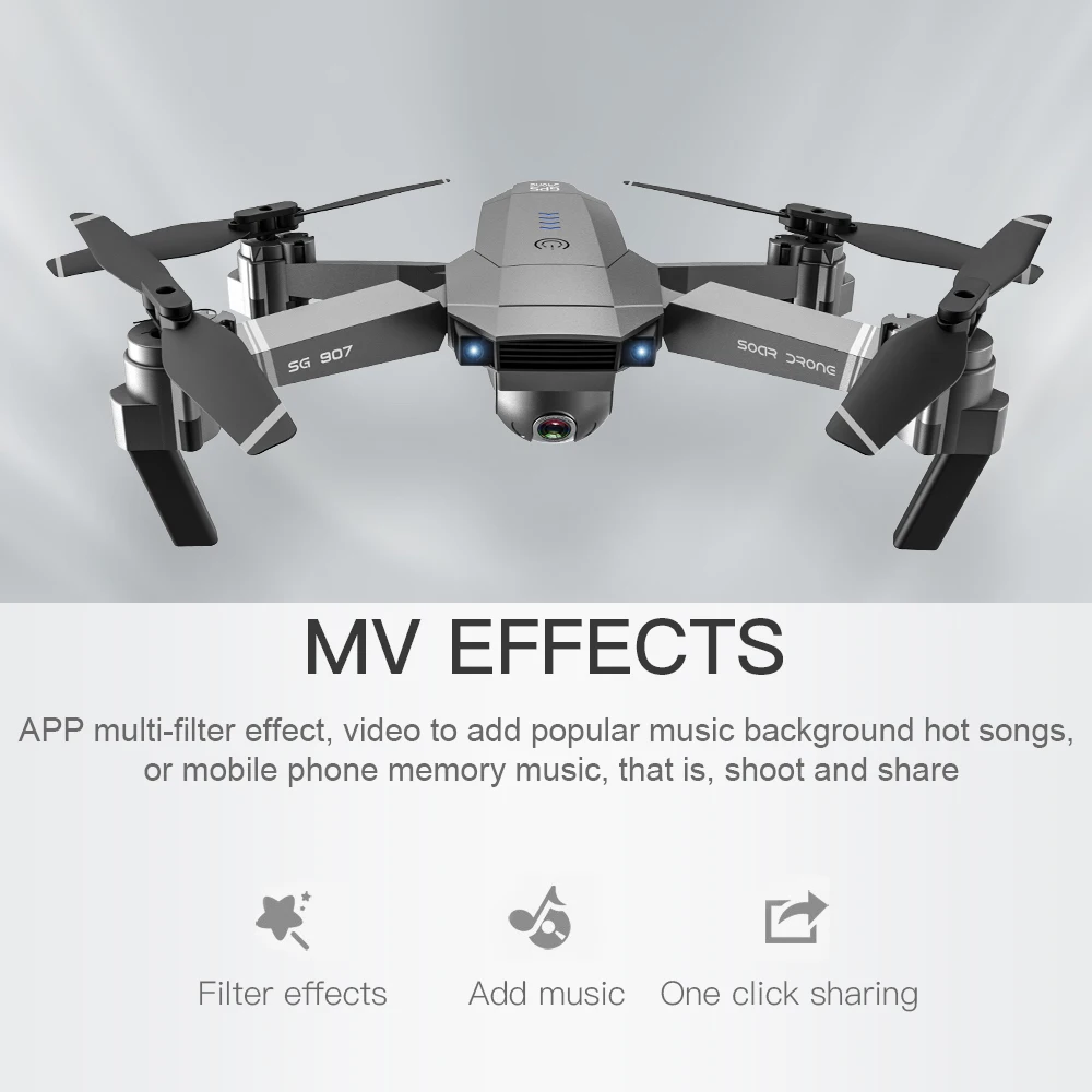 SG907 Дрон с GPS с 4K HD Двойная камера широкий угол 5G wifi FPV RC Квадрокоптер складные дроны Профессиональные с GPS следуем за мной