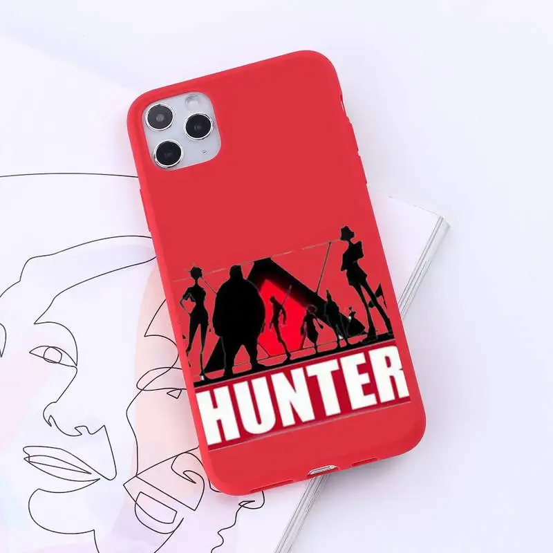 

HXH Anime Hunter X Hunter Phone Case Red Candy Color for iPhone 6 7 8 11 12 s mini pro X XS XR MAX Plus