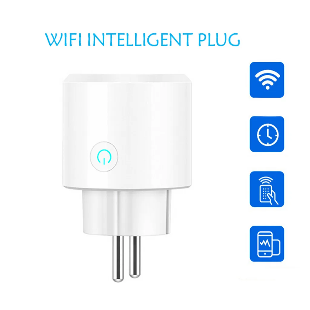 Умная розетка Wi-Fi, штепсельная вилка европейского стандарта, переключатель для Amazon Alexa/Google Home, управление приложением, умная розетка, штепсельная вилка электрического адаптера питания
