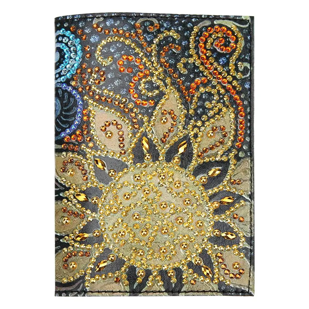 Необычная кожаная изящная многофункциональная Обложка для паспорта со стразами