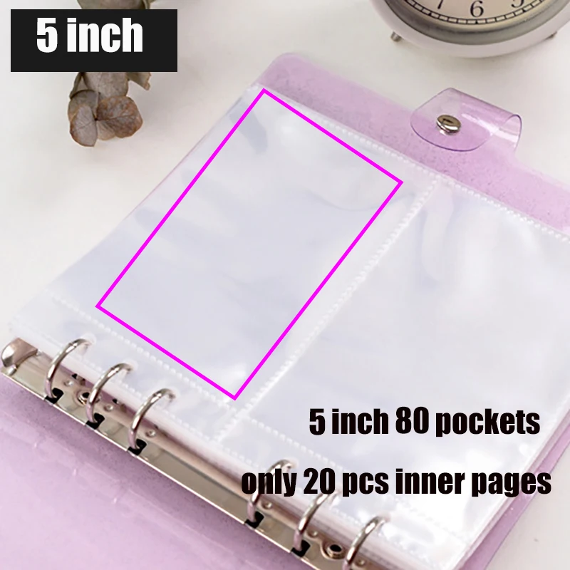 Альбом для фотографий прозрачный портативный держатель размером 3/5 дюйма с
