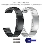 Ремешок Fenix 6 из нержавеющей стали для наручных часов, 22 мм, для Garmin Fenix 6 Pro, Fenix 55 Plus,Forerunner 945