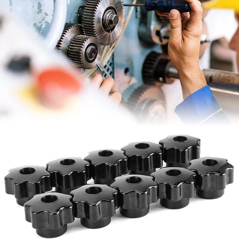 10 шт. гайки Ручка Рукоятка станок 7 звезд ручки 8 мм внутренняя резьба медный