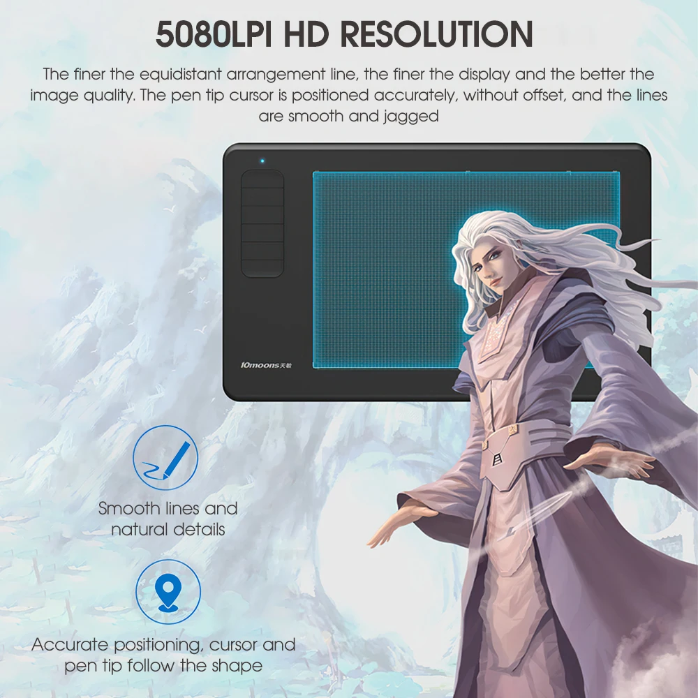 Графический планшет цифровой для рисования OSU и анимации 8192 уровней нажатия