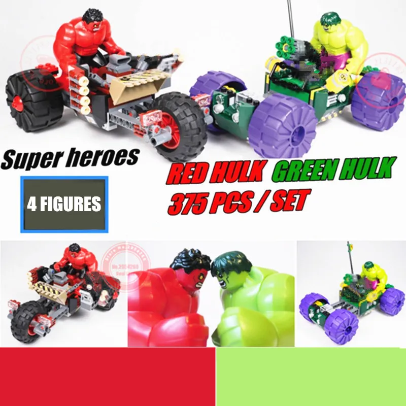 Новинка супергерои Красный Халк двигатель Vs Geen Hulk автомобиль подходит для
