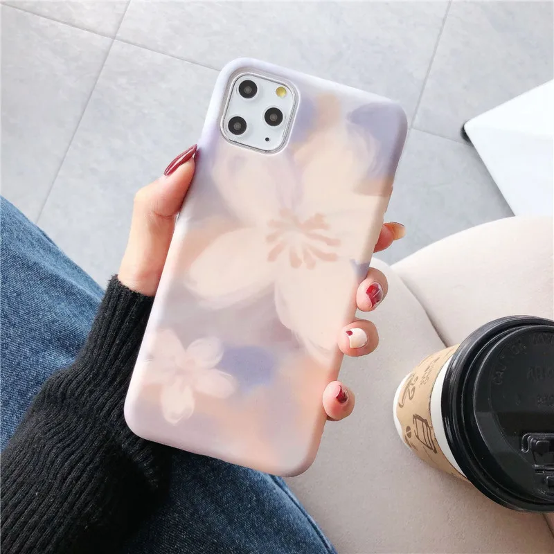 

Silicone Flower Phone Case For iPhone 6 6s 7 8 Plus 2020 SE 7Plus 8Plus X XS XR 11 11Pro 11Pro Max 12Pro 12Pro Max Pro Mini Case
