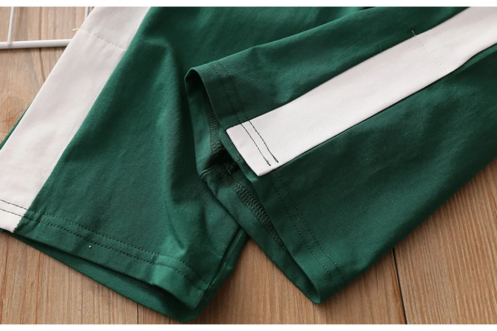 Одежда для крупных девочек от 3 до 12 лет Детская летняя одежда шорты топы с