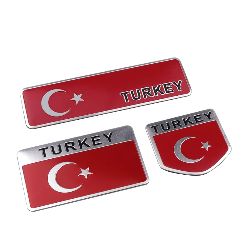 Стайлинг автомобиля 3D металлический стикер с турецким флагом Эмблема Для KAWASAKI