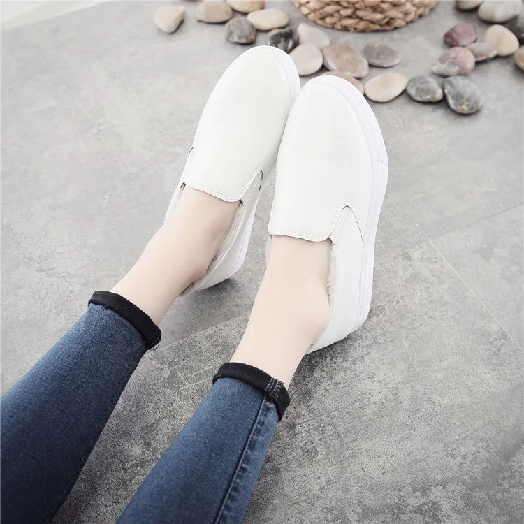 Женские кроссовки для бега Зимние теплые плюшевые женская спортивная обувь