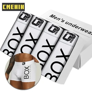 Трусы-боксеры мужские 4 шт.лот, хлопковые дышащие удобные шорты, нижнее белье, Cueca 212