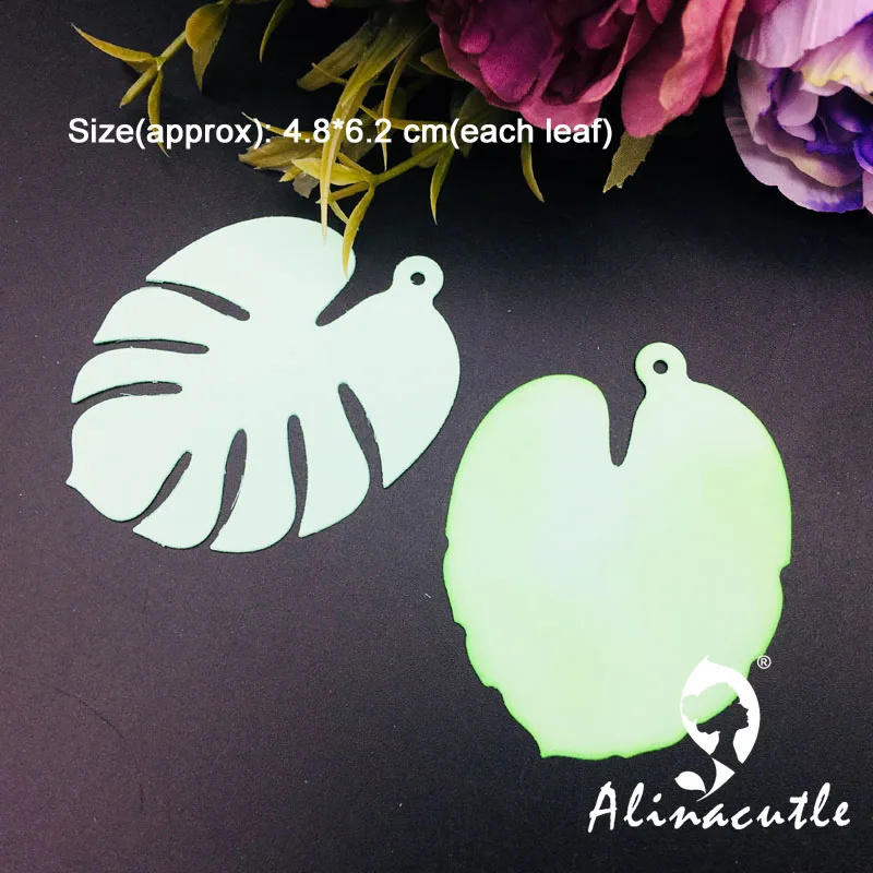 Набор металлических бирок Alinacutle с большими листьями набор серег для