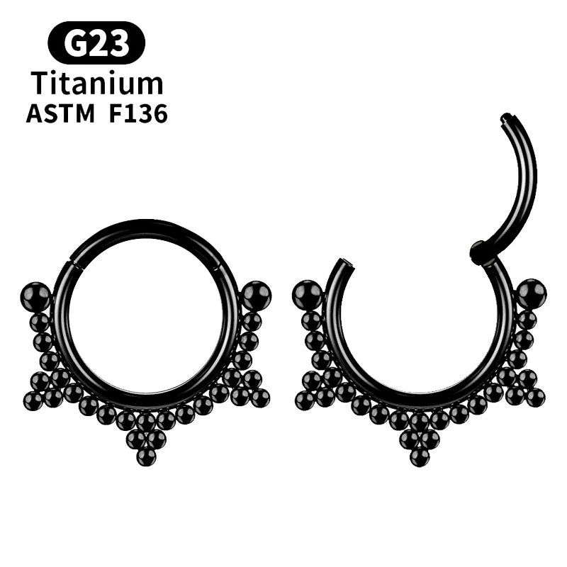 F136 титановое индийское кольцо в форме цветка для носа хирургическая диафрагма
