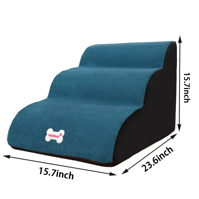 

Pet Climbing Stairs Pet Ramp Ladder Toy Portable Non-Slip Treads Stairs 3 Step Gear Easy Step For Dogs And Cats Training
