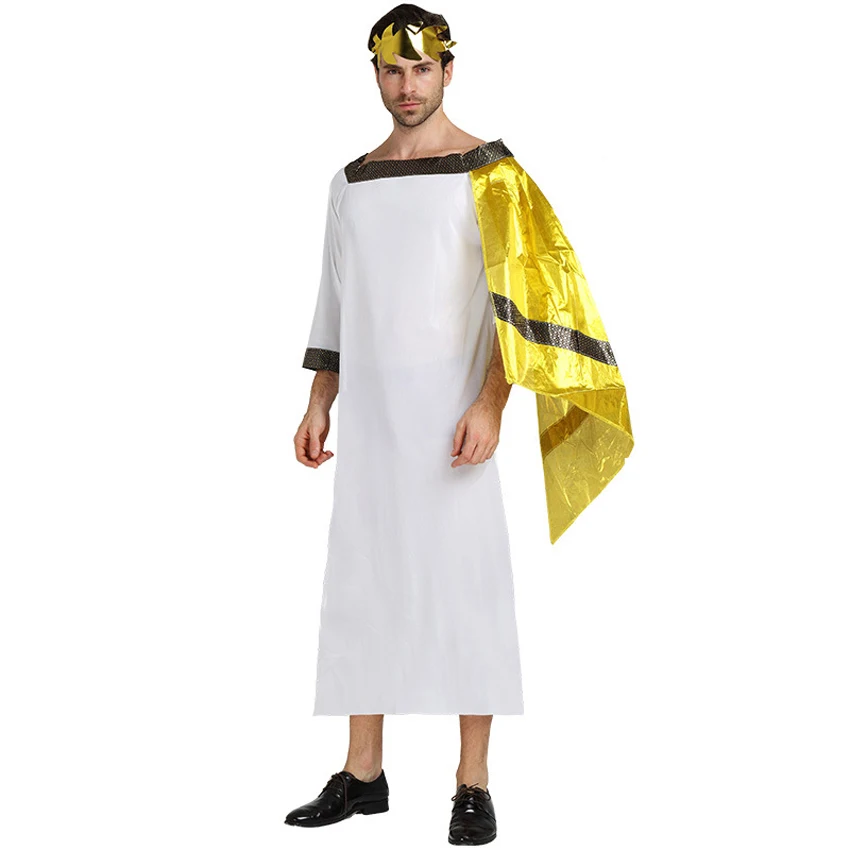 Костюм для косплея в стиле Древней Греции Афин богини Женское и мужское платье