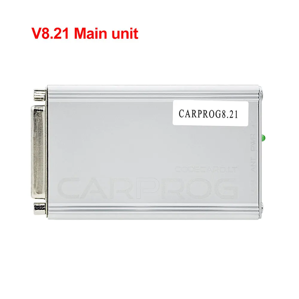 V8.21 Main unit Carprog V8.21 прошивка полный набор программы онлайн ЭБУ чип Тюнинг автомобиля Prog 8,21/10,93/10,05 с 21 адаптеров Авто программатор системного блока управления - Цвет: V8.21 Main unit