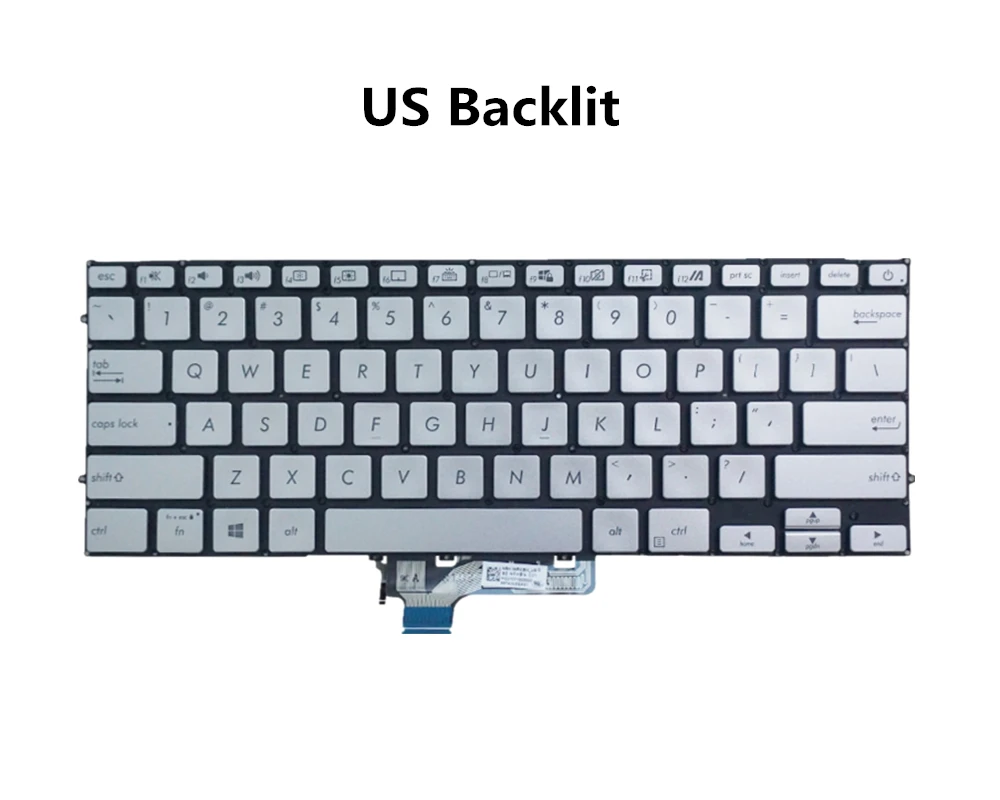 

Laptop/noebook US w/o Backlight Keyboard upper Shell Cover case for Asus ZenBook 14 UX431 UX431U F FN FA BX431 UM431D DA U4500F