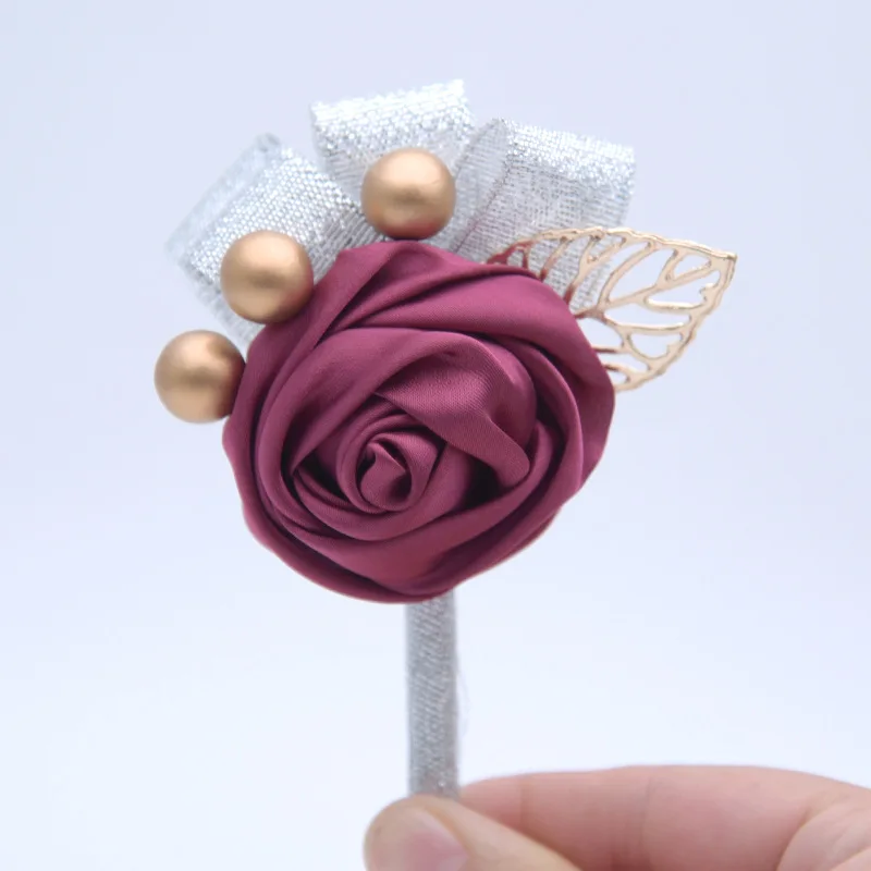 1 шт. новые искусственные розы бутоньерка для невесты украшения свадебных