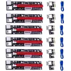 VER009 USB 3.0 PCI-E Райзер VER 009S Экспресс 1X 4x 8x 16x Райзер адаптер карта SATA 15pin до 6 pin кабель питания