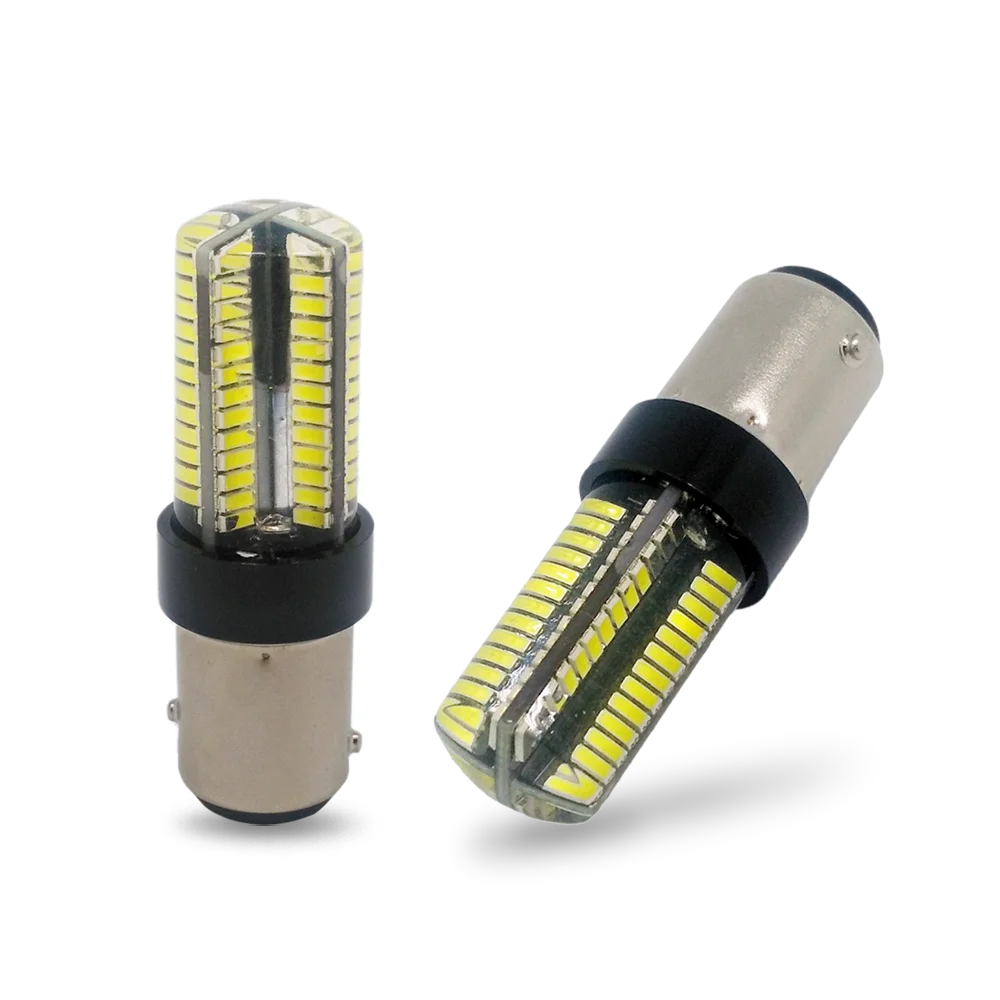

10 шт., Заводская поставка, T20 S25 светодиодный 3014SMD 1156 BA15S 1157 3156, поворотная однооборотная лампа заднего света, белая лампа 12 В