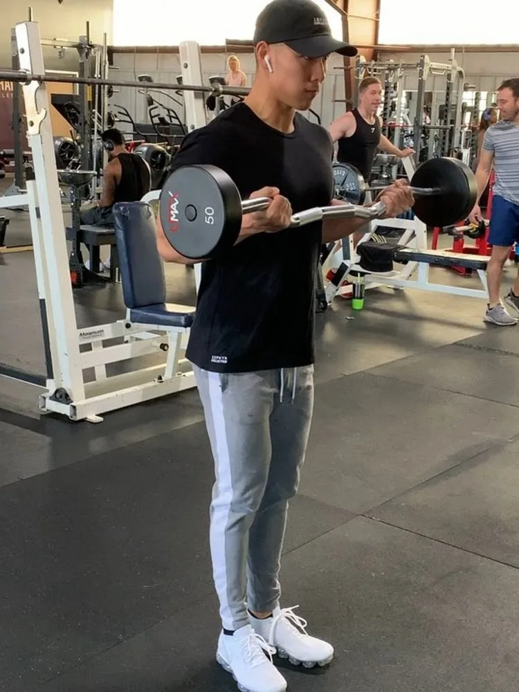 

New Muscle Fitness Autumn and Winter Sports Men's Jogging Slim Fit Feet Leisure Sports Trousers