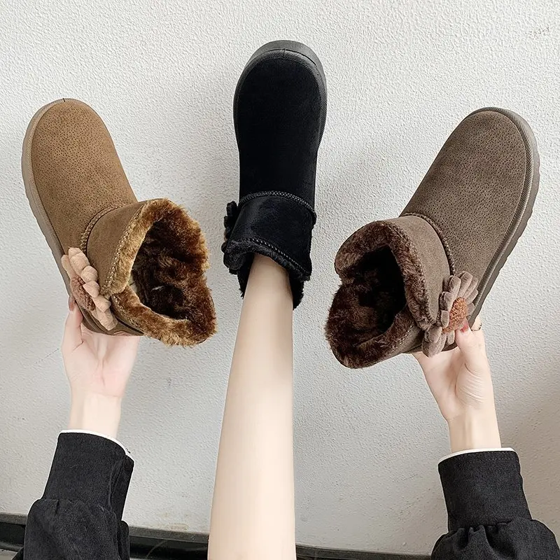 

Women Ankle Boot Warm Plush Winter Shoes For Woman Boots High Heels Ladies Boot Women Snow Boots Winter Shoes Height Increasing