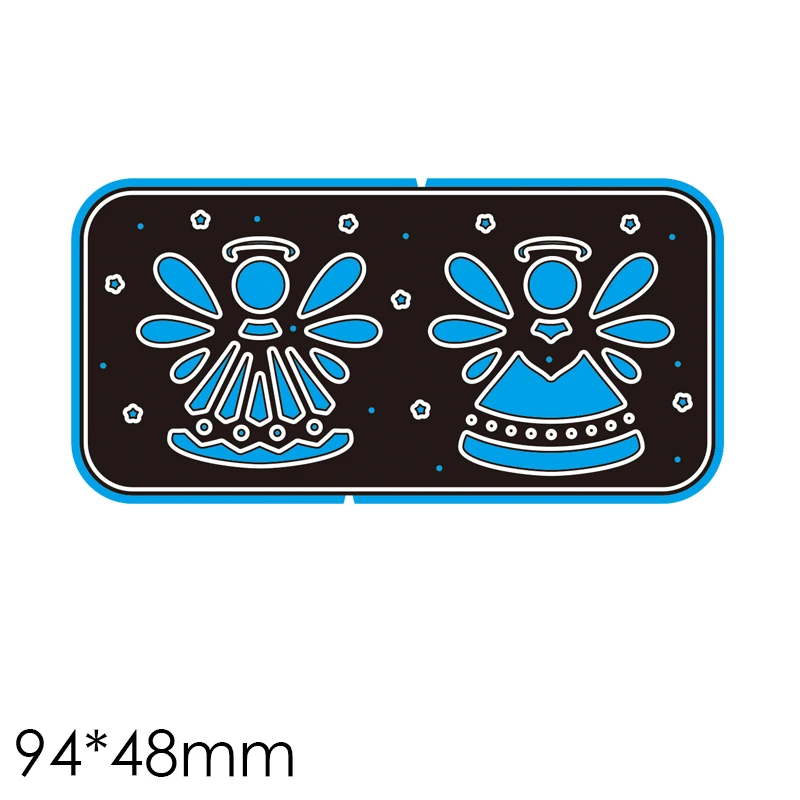 

Cutting Dies Angels New Metal DIY Album Paper Craft Embossing Stencil Greeting Card Decoration 94*48mm