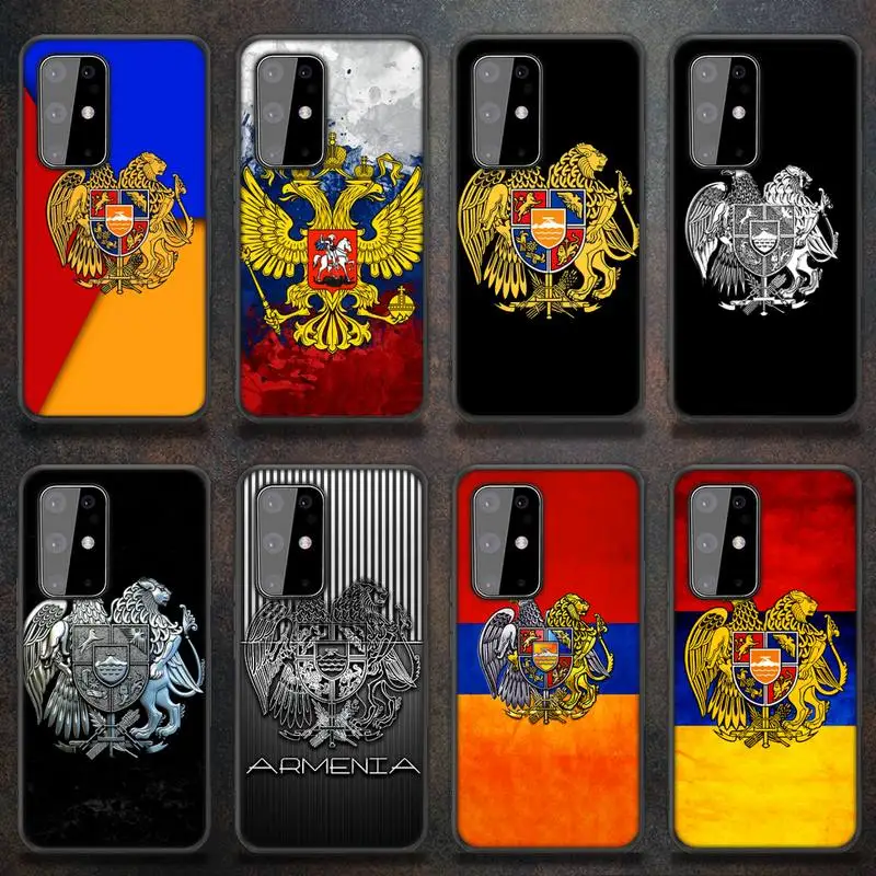 

Armenia Albania Russia flag Emblem Phone Case for Samsung A91 01 10S 11 20 21 31 40 50 70 71 80 A2 CORE A10