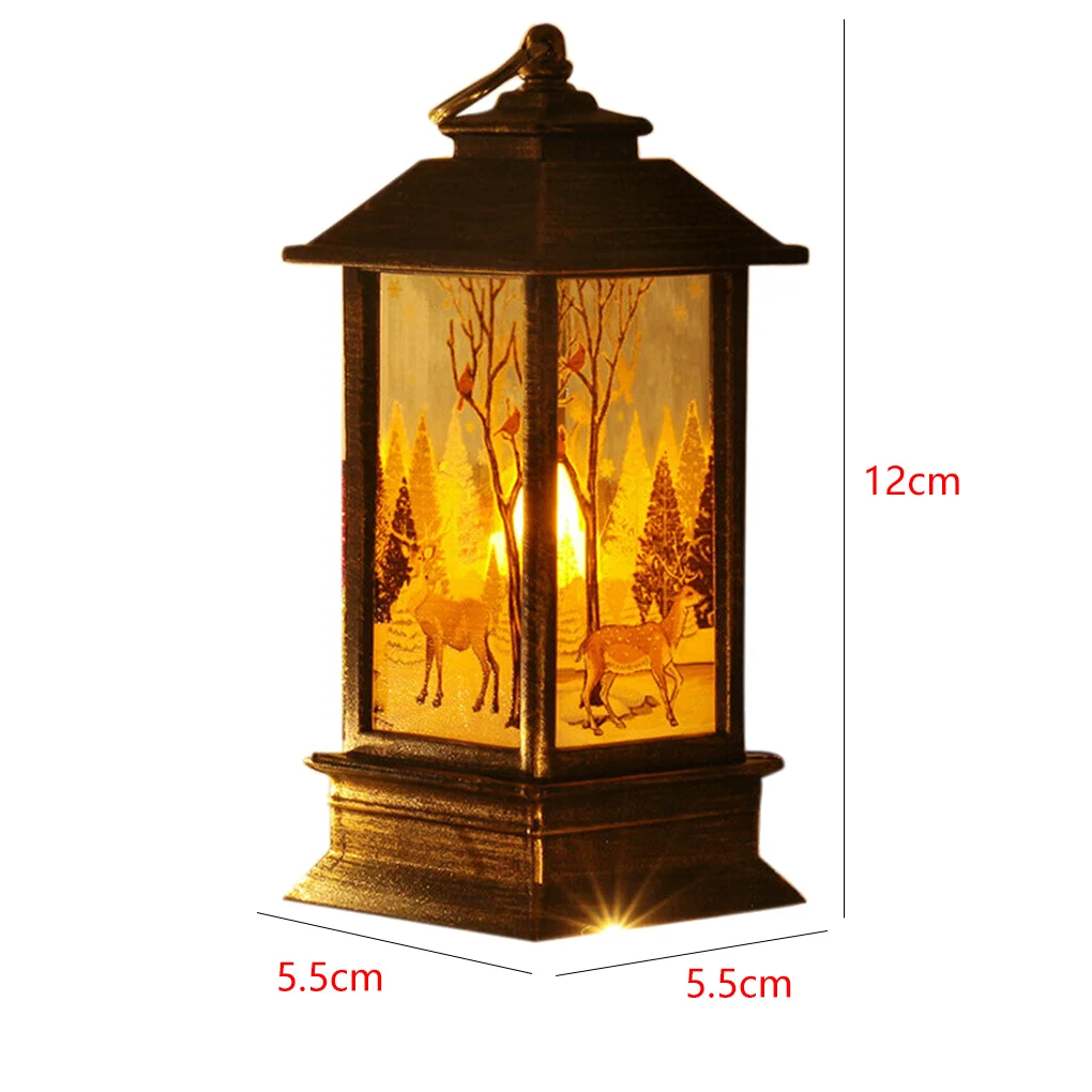 Рождественский винтажный светильник в виде замка Рождественская елка окно