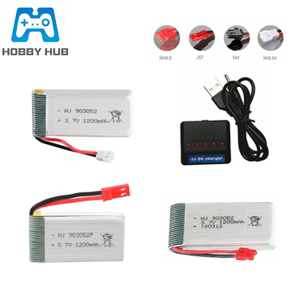 

3.7V 1200mAh Lipo Battery +charger For Syma X5 X5C X5SW X5SC X5S X5SC-1 X5HC X5HW X5UW HQ898B H11D H1P RC Quadcopter Spare Parts