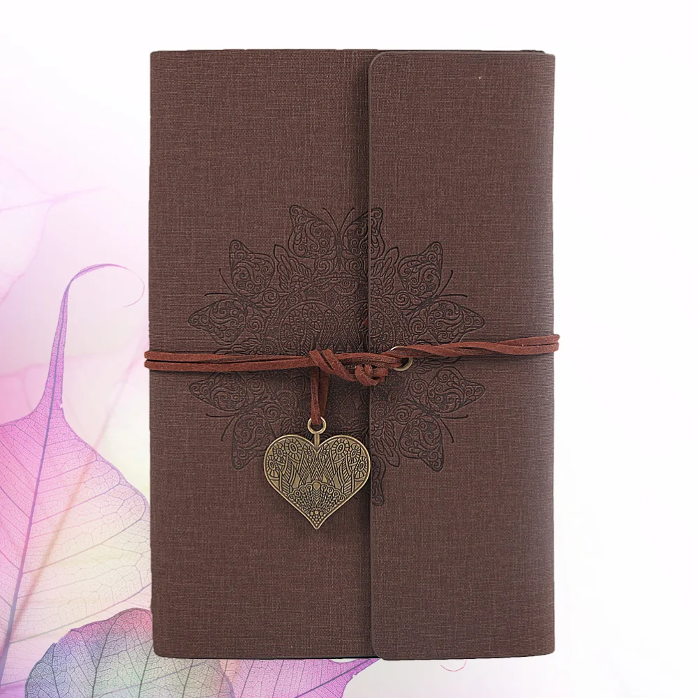 

1 Pc A6 Retro Notebook Rope Winded Notebook Loose-Leaf Diary Travel Notebook for Teachers Students (Brown)