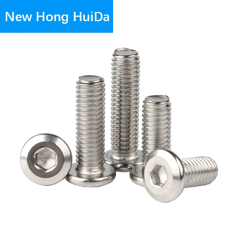 

M6 M8 Flat Round Hex Socket Head Cap Screw Hexagon Furniture Screw Bolt Barrel Nut 304 Stainless Steel