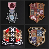 high quality embroidery badge armband medal personality sequins patch denim coat down jacket decorative decal ironing on clothes