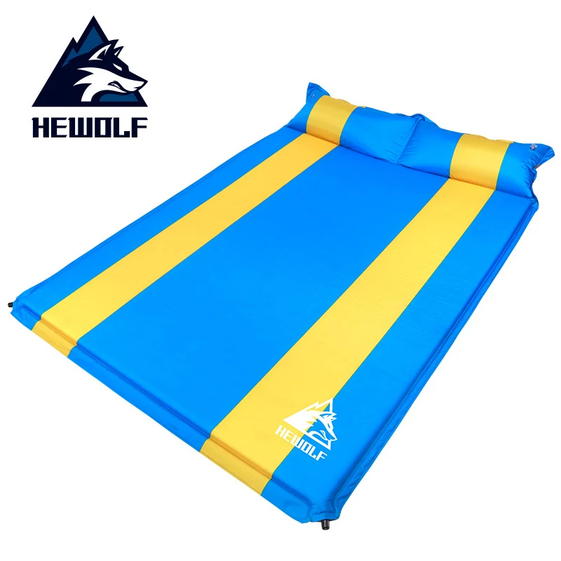 

Hewolf 2-3 person 3cm thick widen automatic inflatable cushion camping tent Splicable nap mat outdoor moisture-proof mattress