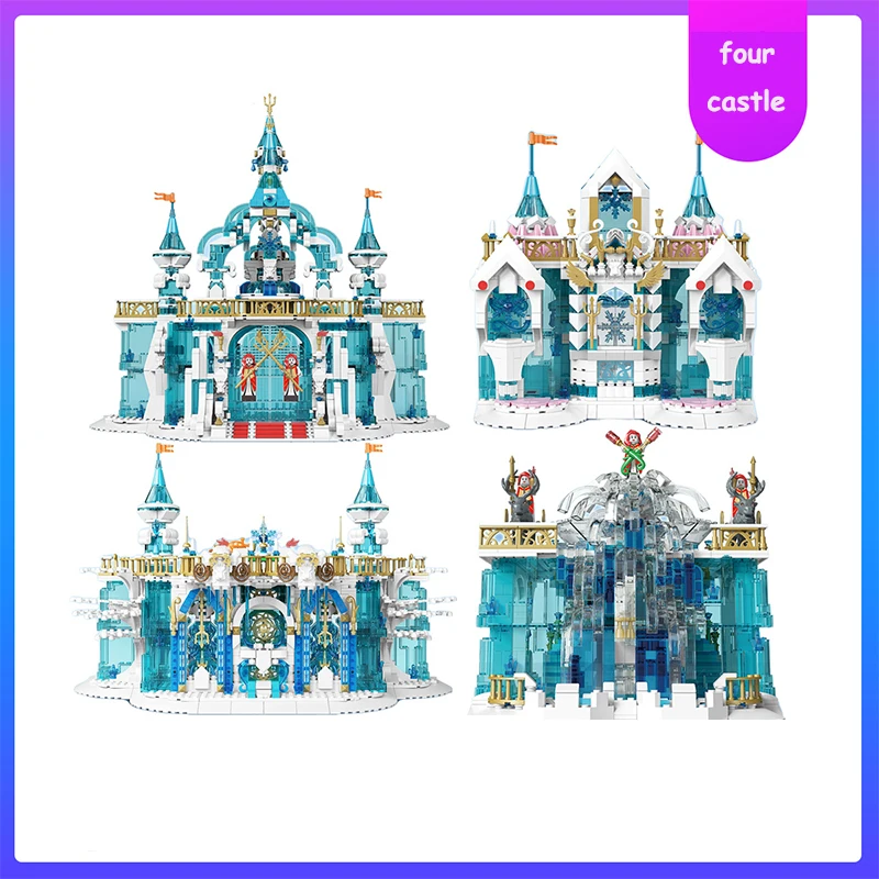 

Princess castle My friend Series Ice Castle Anna Elsa MOC Building Blocks Friends Movie Set DIY Toys Girls Kids Birthday GiftS