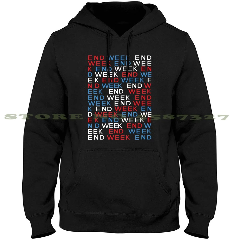 

Ek End Week E Hoodies Sweatshirt For Men Women Godard Jean Luc French Cinema Film Typography Nouvelle Vague Weekend France Red