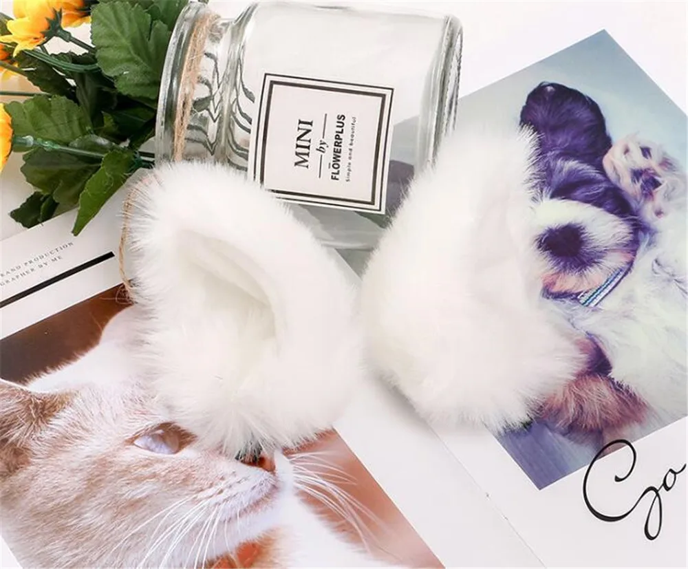 Вечерние длинные меховые заколки кошачьи ушки для косплея кота лисы аниме