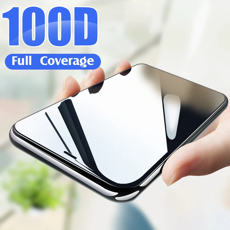 100D закаленное стекло полное покрытие для IPhone 8 7 6 6s Plus защитное стекло на IPhone 11 X XR XS MAX Защитная пленка для экрана