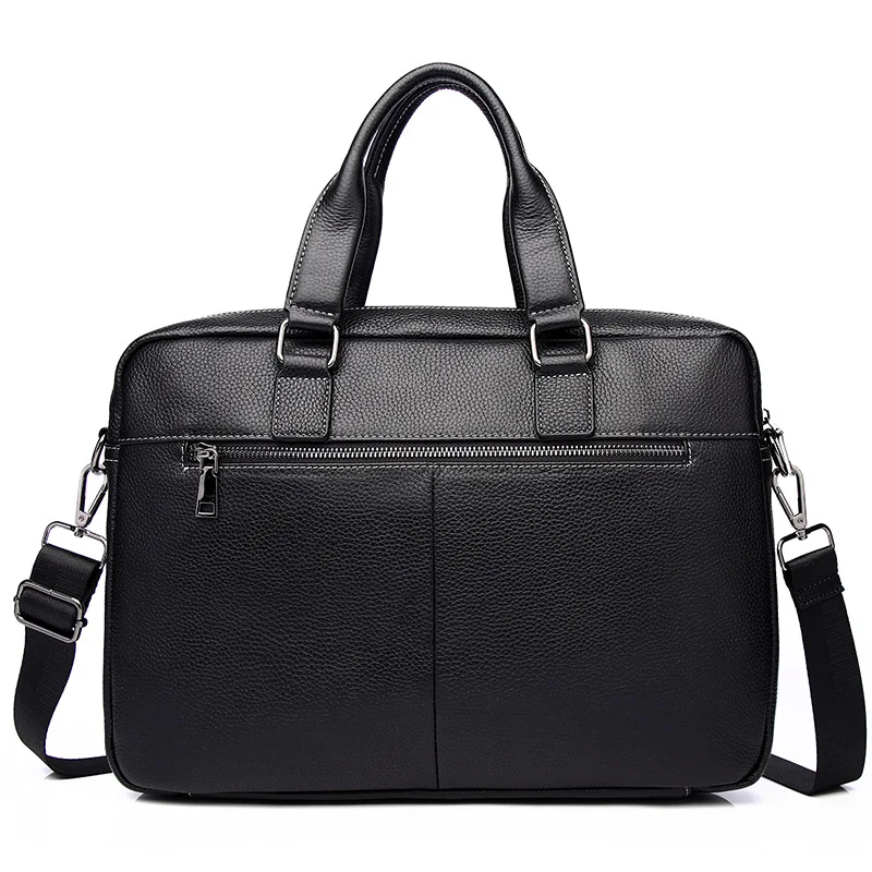 2021 New Brand Luxury Cow Genuine Leather Business Men's Briefcase Male Shoulder Bag Men Messenger Bag Striped Tote Computer Bag