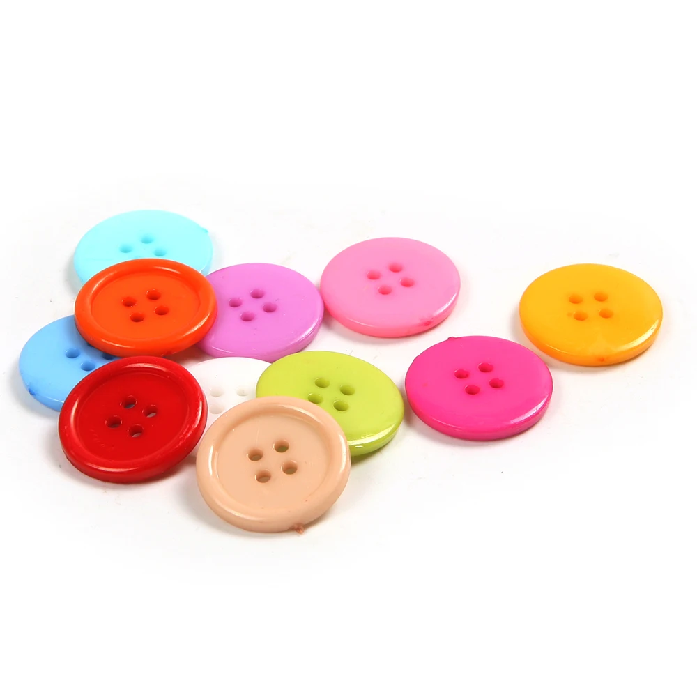10 шт. 20 мм Диаметр цветные пластиковые кнопки с 4 отверстиями для детей Швейные